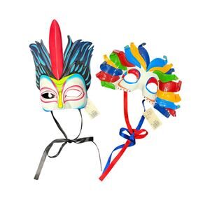 Cirque du Soleil Mystère Mask Set Vintage Y2K New w/ Tags Carnival Art